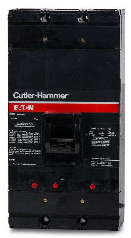 Eaton/Cutler-Hammer MS360800A 3 Pole Circuit Breaker – SuperBreakers