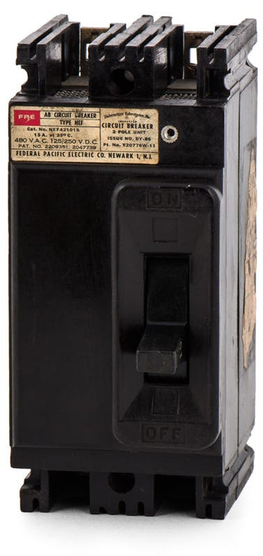 Federal Pacific NEF421015 2 Pole Circuit Breaker