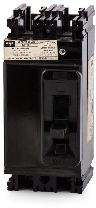 Federal Pacific NEF421020 2 Pole Circuit Breaker
