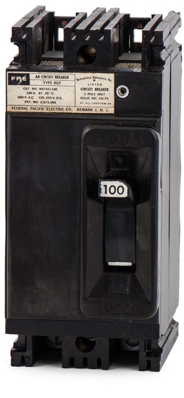 Federal Pacific NEF421100 2 Pole Circuit Breaker