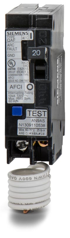 Siemens Q120AFC 1 Pole Circuit Breaker