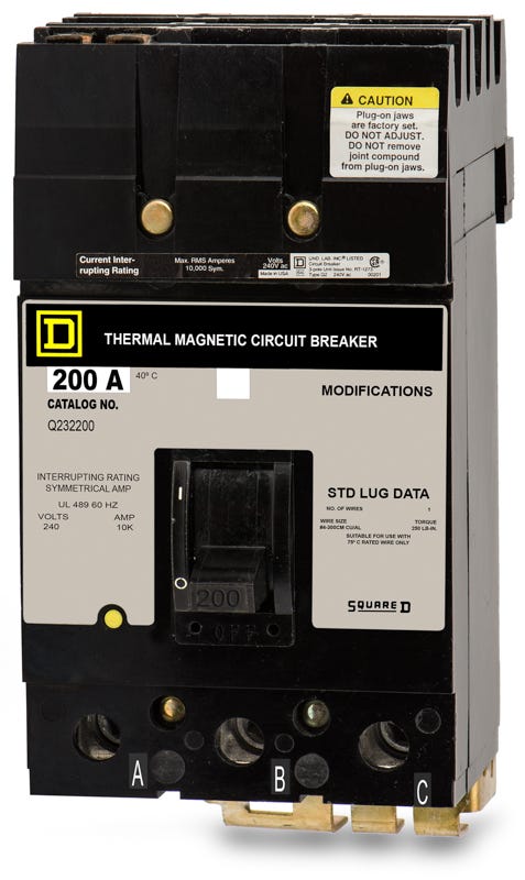 Square D Q232200 3 Pole Circuit Breaker