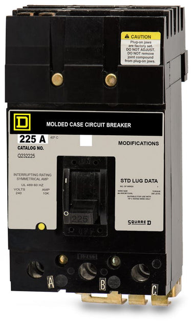 Square D Q232225 3 Pole Circuit Breaker
