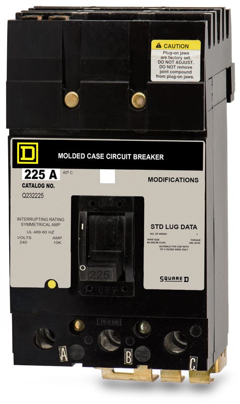 Square D Q232225 3 Pole Circuit Breaker