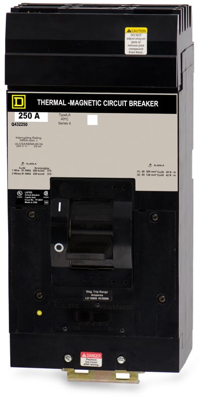 Square D Q432250 3 Pole Circuit Breaker
