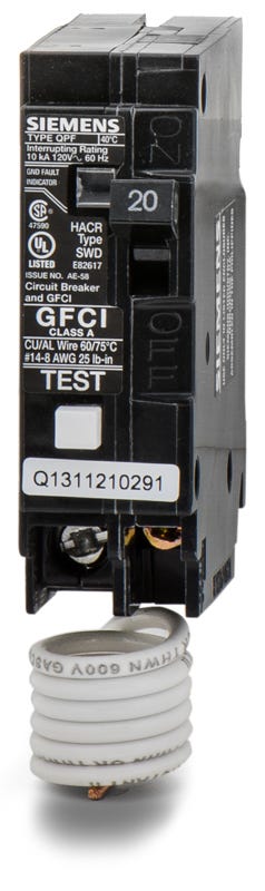 Siemens QF120 1 Pole Circuit Breaker Ground Fault