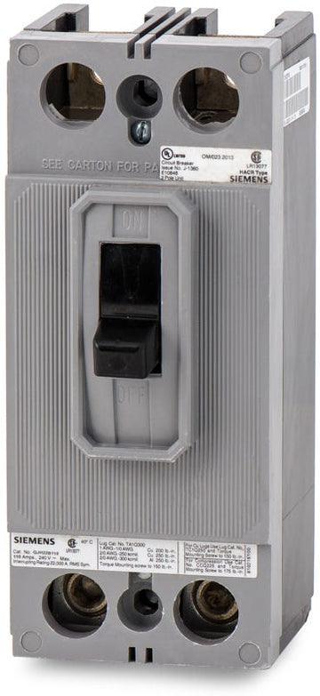 Siemens QJH22B110 2 Pole Circuit Breaker