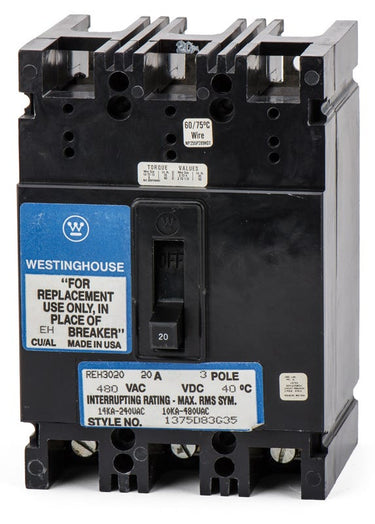 Eaton/Cutler-Hammer REH3020 3 Pole Circuit Breaker