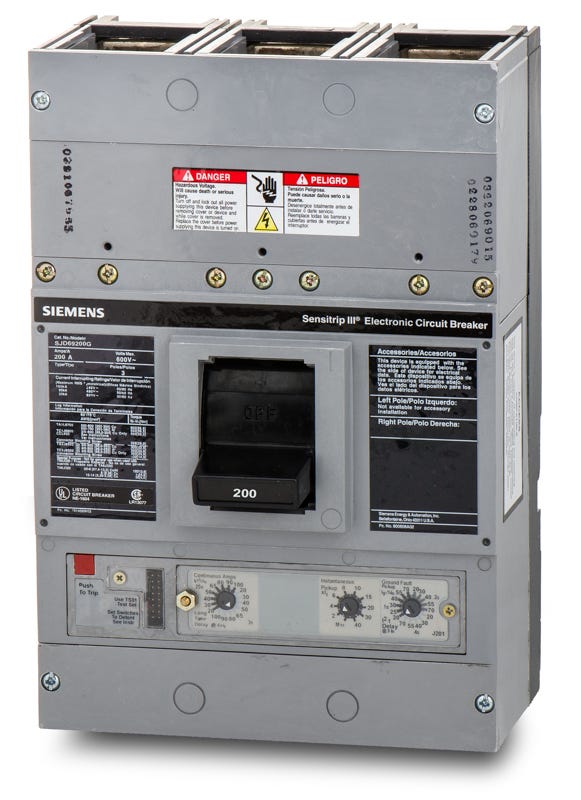 Siemens SJD69200G 3 Pole Circuit Breaker