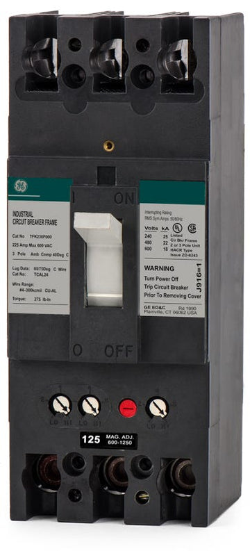 General Electric TFK236125WL 3 Pole Circuit Breaker
