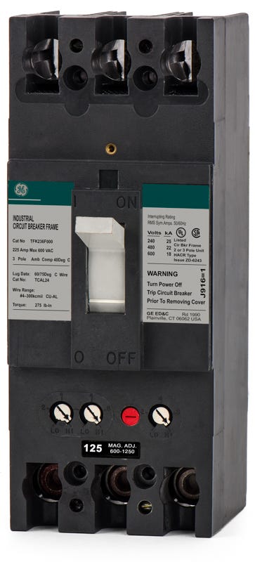 General Electric TFK236125WL 3 Pole Circuit Breaker