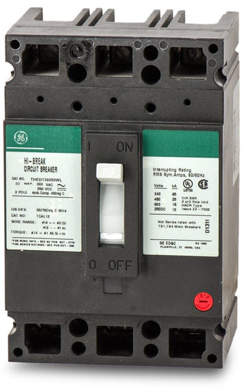 General Electric THED136080WL 3 Pole Circuit Breaker