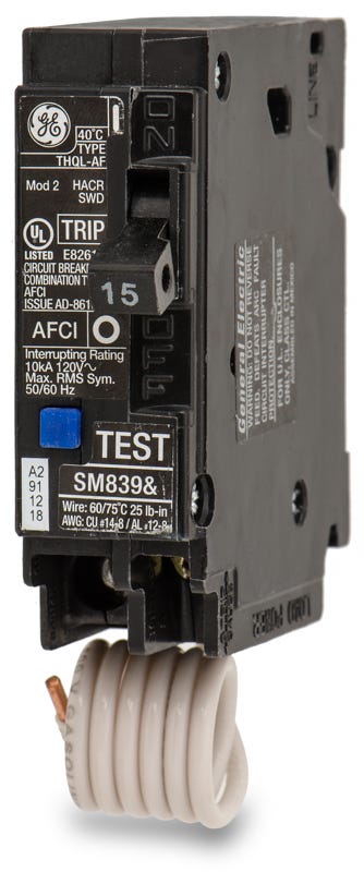 General Electric THQL1115AF 1 Pole Arc Fault Circuit Breaker