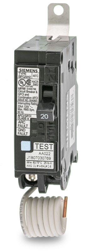 Siemens B120DFH 1 Pole Circuit Breaker