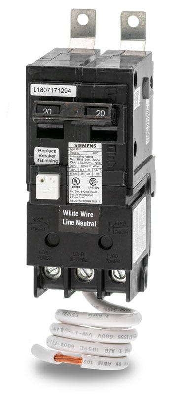 Siemens BF220A 2 Pole Ground Fault Circuit Breaker