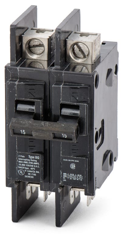 Siemens BQ2B015QX 2 Pole Circuit Breaker