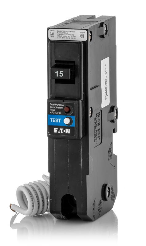 Eaton BRLAFGF115 1 Pole Dual Function Circuit Breaker