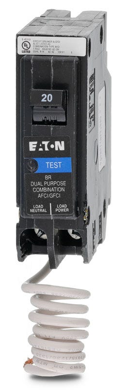 Eaton Brn120df 1 Pole Dual Function Circuit Breaker Superbreakers