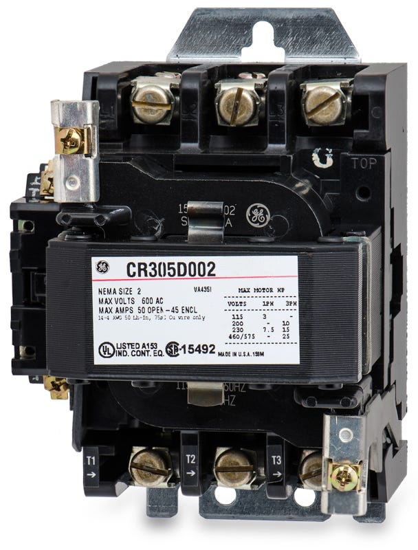 General Electric CR305D002 Non-Reversing Contactor