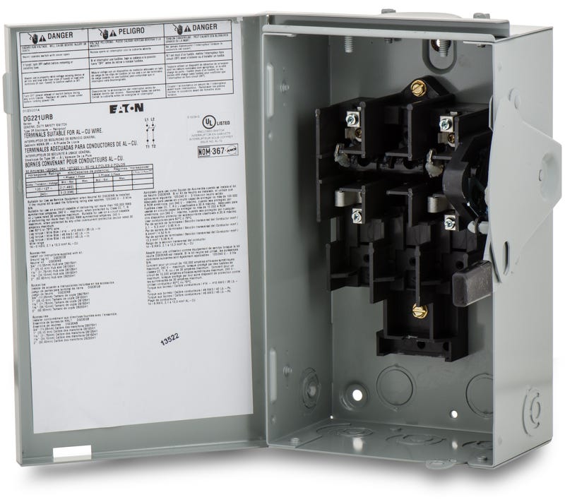 Eaton/Cutler-Hammer DG221URB General Duty Safety Switch