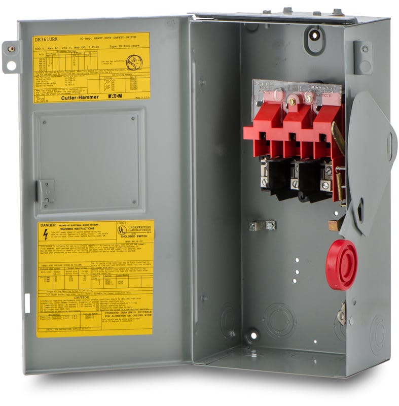 Eaton/Cutler-Hammer DH361URK Heavy Duty Safety Switch – SuperBreakers