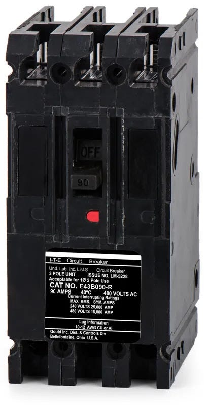 Siemens E43B090 3 Pole Circuit Breaker