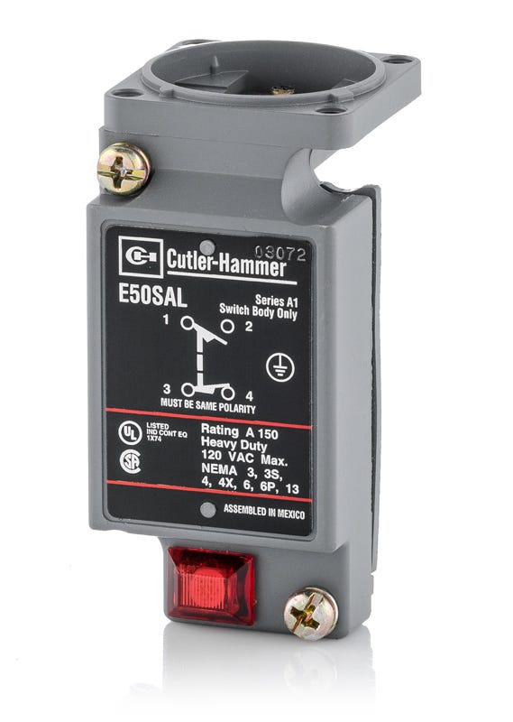 Eaton/Cutler-Hammer E50SAL Plug In Spring Return Lever Limit Switch With Cable
