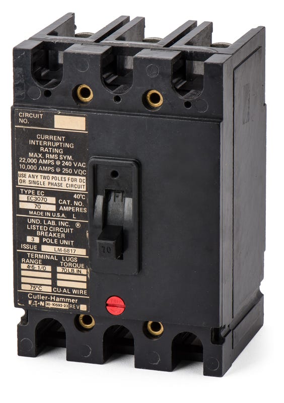 Eaton/Cutler-Hammer EC3070 3 Pole Circuit Breaker