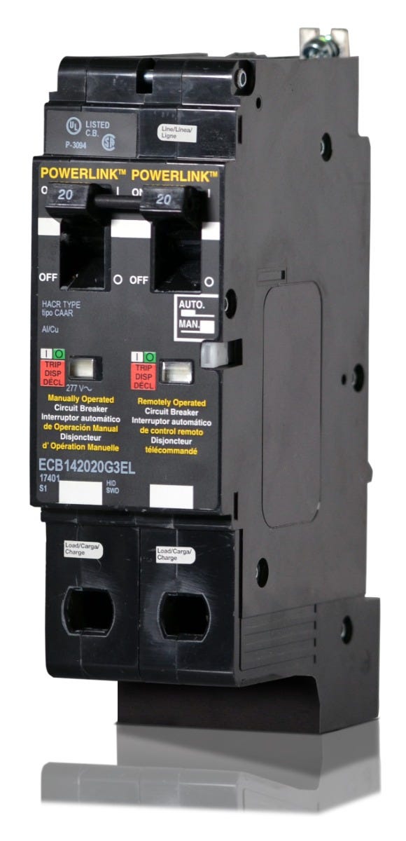 Square D ECB142020G3EL 1 Pole Circuit Breaker
