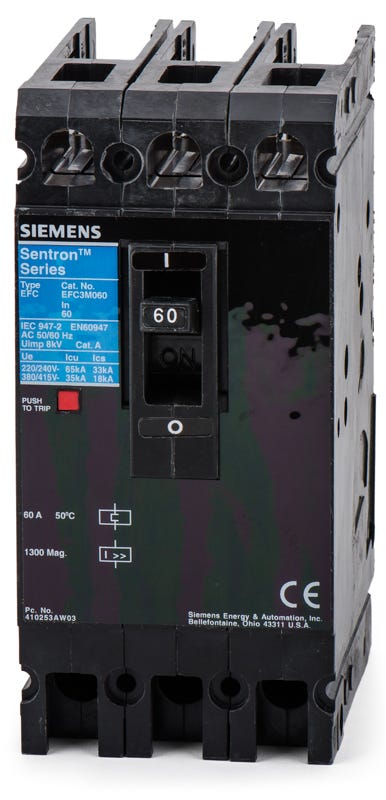 Siemens EFC3M060 3 Pole Circuit Breaker