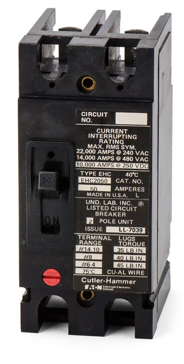 Eaton/Cutler-Hammer EHC2050 2 Pole Circuit Breaker