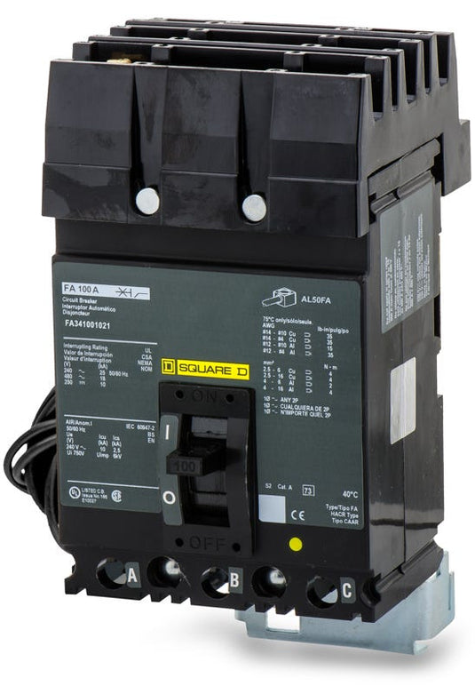 Square D FA341001021 3 Pole Circuit Breaker