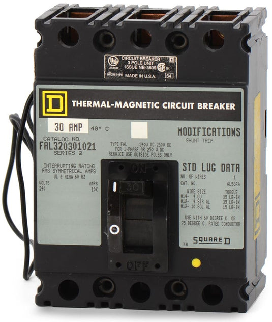 Square D FAL32030-1021 3 Pole Circuit Breaker