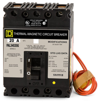 Square D FAL34020G 3 Pole Circuit Breaker