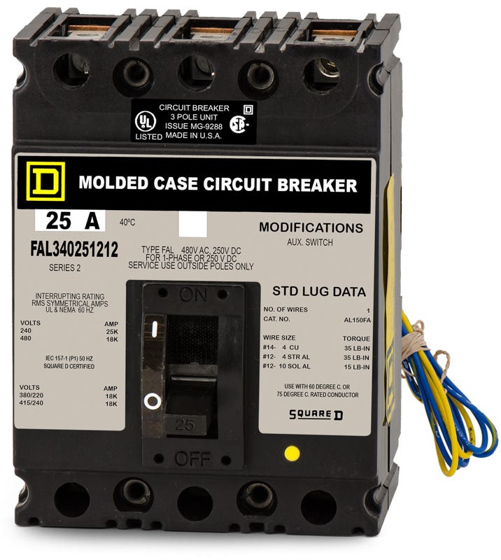 Square D FAL340251212 3 Pole Circuit Breaker