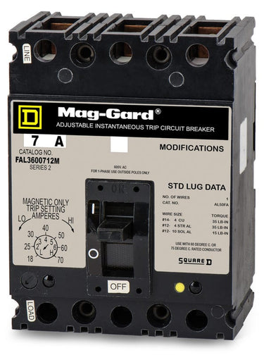 Square D FAL3600712M 3 Pole Circuit Breaker
