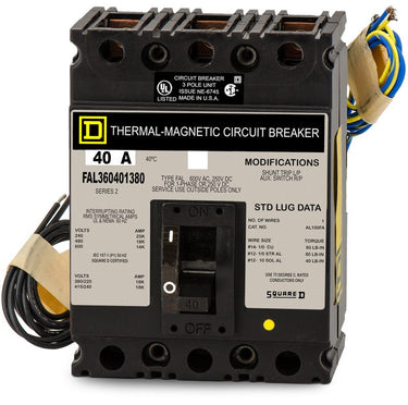 Square D FAL360401380 3 Pole Circuit Breaker