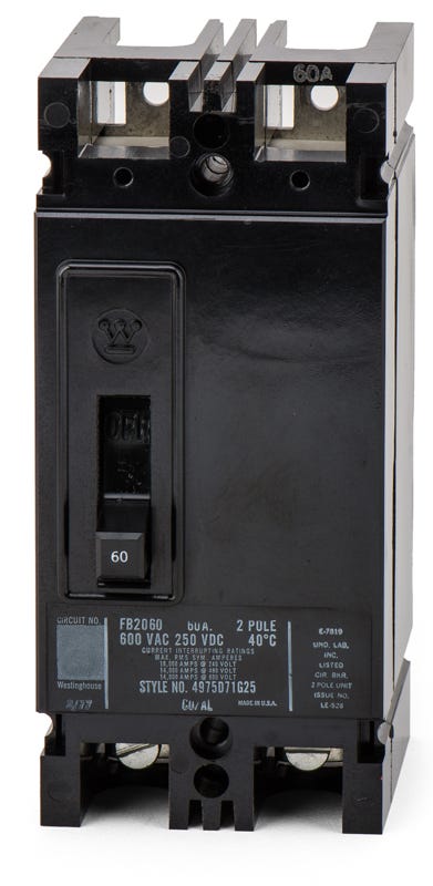 Eaton FB2060 2 Pole Circuit Breaker