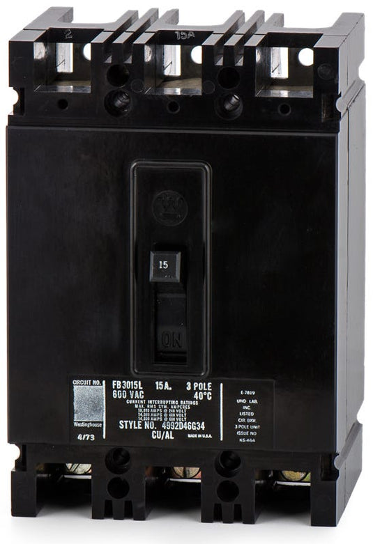 Eaton/Cutler-Hammer FB3015 3 Pole Circuit Breaker