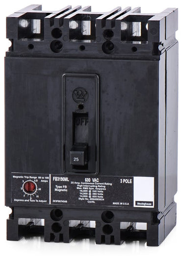 Westinghouse FB3190ML 3 Pole Circuit Breaker