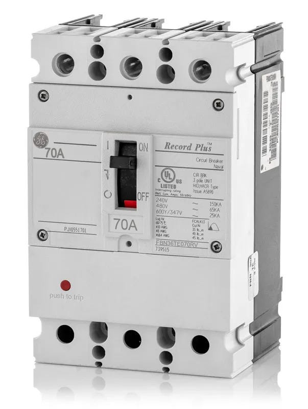 General Electric FBN36TE070RV 3 Pole Circuit Breaker