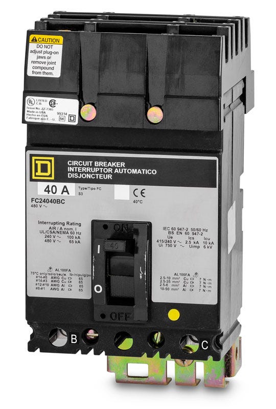Square D FC24040BC 2 Pole Circuit Breaker