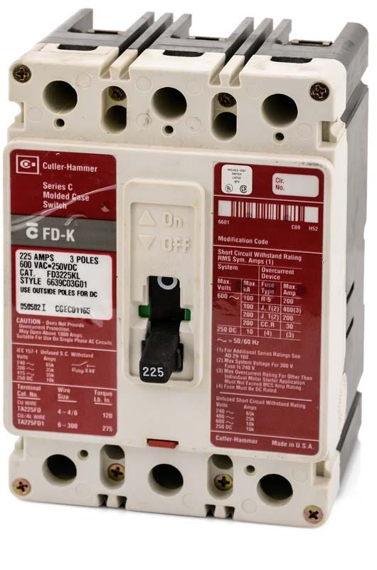 Eaton/Cutler-Hammer FD3225KL 3 Pole Circuit Breaker