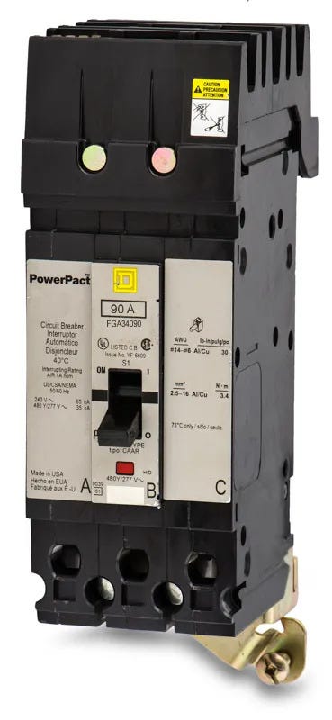 Square D FGA34090 3 Pole Circuit Breaker