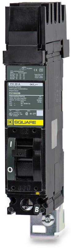 Square D FH16020B 1 Pole Circuit Breaker