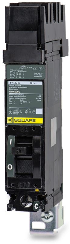 Square D FH16020C 1 Pole Circuit Breaker
