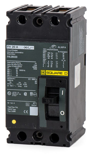 Square D FHL26020 2 Pole Circuit Breaker