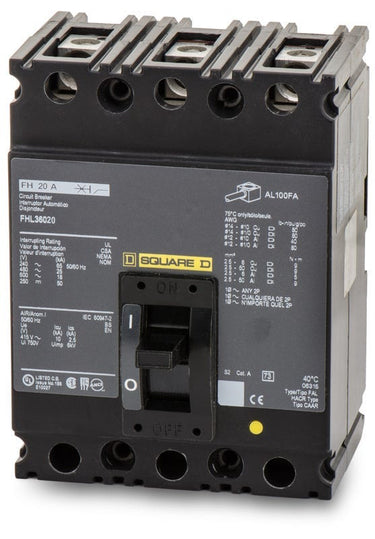 Square D FHP36035 3 Pole Circuit Breaker