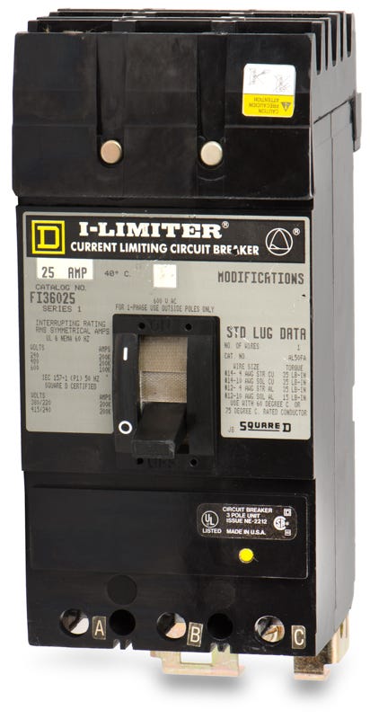 Square D FI36025 3 Pole Circuit Breaker