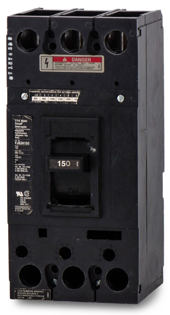 Siemens FJ63A250 3 Pole Circuit Breaker